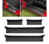 Utiiy Kit de protections de seuil de porte pour Jeep Wrangler JL Unlimited 2018-2024, protection de seuil de porte pour Jeep Gladiator 2020-2024, protection de protection d'entrée pour Wrangler