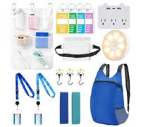 Utildom Cruise Essentials - Indispensables pour les croisières avec multiprise anti-surtension, veilleuse de toilette, porte-cordon, crochets magnétiques, sac de voyage, bandes de serviette, sac