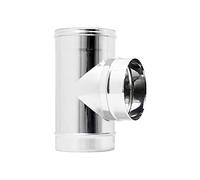 UTILFER Cannes de cheminée Raccord A " T " Tubes en acier inoxydable 304 Cm26 x 0, 5 mm 180