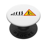 Utilisateur de téléphone Anti-Portable Funny Human Evolution à Faible QI PopSockets PopGrip Adhésif