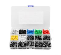 Utilisation flexible 420 pièces de collection d'interrupteurs tactiles avec huit types de boutons poussoirs et sept modèles de capuchons pour tous les projets
