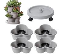 Utilisation Intelligente de l'espace : améliorez Le Jeu dans Le Jardin avec Une Tour à à 4 Niveaux et Un Plateau Robuste et maximise l'espace de Plantation pour Les espaces urbains