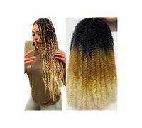 Utilisation quotidienne 1 paquet de tresses synthétiques Marley Twist de 45,7 cm, extensions de cheveux afro crépus au crochet(1B 27 613 Color)