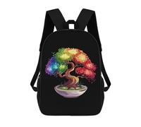Utilisation Quotidienne Cartable Scolaire Bonsaï Japonais Yin Et Yang Sac À Dos De Voyage Casual Sac À Dos d'affaires pour Randonnée, Bureau, Voyage, 42X32X14Cm
