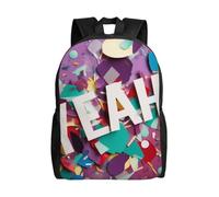 Utilisation Quotidienne Cartable Scolaire Confettis Multicolores Sac À Dos Imprimé Sacs D'École Loisir pour Loisir, Voyage, Trekking, 42X32X14Cm