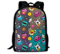 Utilisation Quotidienne Cartable Scolaire Mon-Ster Et Weet Food Sacs De Voyage Imprimé Daypack pour Usage Quotidien, Gym, Randonnéebureau, 42X32X14Cm