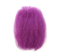 Utilisation quotidienne Cheveux humains Afro Kinkys en vrac for tressage, 50 g/paquet, extensions de cheveux humains en vrac for Microlocs(PURPLE,20inch)