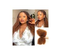 Utilisation quotidienne Cheveux humains en vrac for tresses afro crépues et bouclées, 50 g/paquet, for extensions de micro-locs(Ginger,12inch)