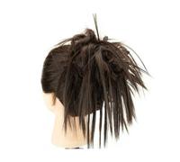 Utilisation quotidienne en fête 2 pièces chignon cheveux en désordre faux chouchous Extension ondulés bouclés postiches queue de cheval Chignon bandeau for les femmes(Chocolate Brown)