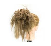 Utilisation quotidienne en fête 2 pièces chignon cheveux en désordre faux chouchous Extension ondulés bouclés postiches queue de cheval Chignon bandeau for les femmes(Ash Copper)