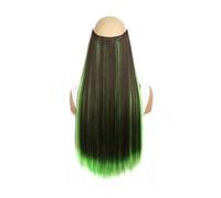 Utilisation quotidienne Extensions de cheveux à clipser, longueur 60 cm, raides, tête 3/4, une pièce, 5 clips, for femmes, plusieurs styles(2H51CH86C)