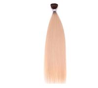 Utilisation quotidienne Extensions de cheveux synthétiques, mèches de cheveux raides en fibre haute température, tissage à la main(Dark blonde,36inch)