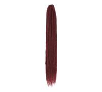 Utilisation quotidienne Extensions de dreadlocks synthétiques, 20 mèches, 0,6 cm de largeur, tresses au crochet à une extrémité, faites à la main, for femmes et hommes(Bug,36inch)