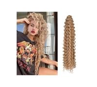Utilisation quotidienne Lot de 1 mèches synthétiques ondulées au crochet, cheveux longs, blonds ombrés, ondulés et bouclés, for femmes noires(27,22inch)