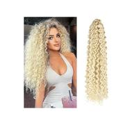 Utilisation quotidienne Lot de 1 mèches synthétiques ondulées au crochet, cheveux longs, blonds ombrés, ondulés et bouclés, for femmes noires(613,22inch)