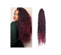 Utilisation quotidienne Lot de 1 mèches synthétiques ondulées au crochet, cheveux longs, blonds ombrés, ondulés et bouclés, for femmes noires(TBUG,22inch)
