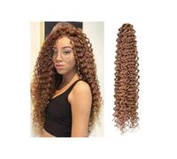 Utilisation quotidienne Lot de 1 mèches synthétiques ondulées au crochet, cheveux longs, blonds ombrés, ondulés et bouclés, for femmes noires(30,28inch)