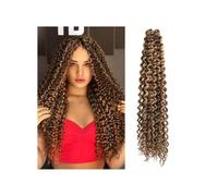 Utilisation quotidienne Lot de 1 mèches synthétiques ondulées au crochet, cheveux longs, blonds ombrés, ondulés et bouclés, for femmes noires(P33 27,22inch)