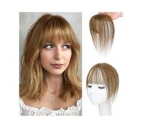 Utilisation quotidienne Pince à cheveux for frange, couverture à 360°, 2 clips sécurisés en intégralité Pour les rencontres(Light Brown)