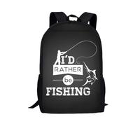 Utilisation Quotidienne Sac À Dos Je Préférerais Pêcher Sacs De Voyage Imperméable Cartable Scolaire pour Gym, Loisir, Voyage, 42X32X14Cm