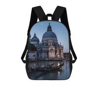 Utilisation Quotidienne Sacs À Dos Église Catholique Romaine Santa Maria Salute De Venise, Italie Sac À Dos d'affaires Imperméable Sac À Dos De Voyage pour Scolaires, Bureau, Voyage, 42X32X14Cm