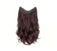 Utilisation quotidienne Synthetic Long Wavy U-shaped Clip In Hair Extensions 16Inch/20Inch/24inch For Women Hair Accessories(Dark Brown,16inches)