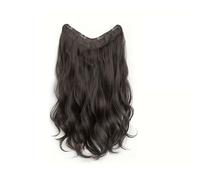 Utilisation quotidienne Synthetic Long Wavy U-shaped Clip In Hair Extensions 16Inch/20Inch/24inch For Women Hair Accessories(Brown Black,20inches)