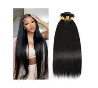 Utilisation quotidienne Tissage en lot de cheveux raides Extensions de cheveux humains brésiliens 12-30 pouces Double trame Cheveux raides Couleur naturelle Cheveux Remy Pour les partis(22 22 22)