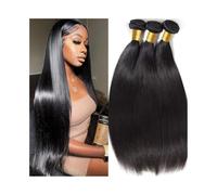 Utilisation quotidienne Tissages de cheveux humains brésiliens Remy lisses de 25 à 71 cm Pour les partis(22 22 22 22)