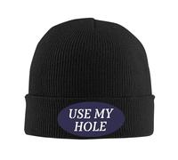 Utilise Mon Trou Bonnet Tricoté Classique Bonnet en Tricot Thermique Chapeau pour Conduite Ski Course À Pied