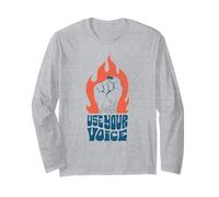 Utilisez Votre Voix - Design rétro féministe Manche Longue