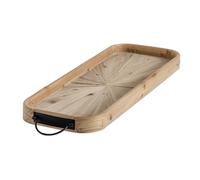 Utilitaire Plateau en Bois Massif, Fabriqué Artisanalement, Bac de Récupération et de Plat De Service, avec Poignées et Finition Naturelle(69x20x7.5cm/27x7.8x2.9in)