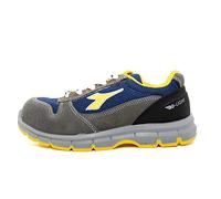 Utility Diadora Mixte Run Text Low S1P SRC ESD Chaussures, Grigio Castello Blu Insegna, 44 EU