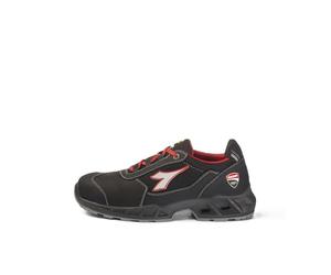 Utility Diadora Mixte Shark Engine Low S1ps Fo SR ESD Chaussure de Protection Incendie et de sécurité, Noir et Rouge, 44 EU