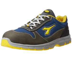 Utility Diadora Run Low S3 SRC ESD Chaussures de Course pour Homme, Gris Bordeaux Insignia Bleu, 35 EU