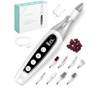 UTILYZE PediLux Pro Kit professionnel de manucure et pédicure, kit de lime à ongles électrique, perceuse à ongles sans fil, outils de pédicure, lime à ongles d'orteils pour ongles épais (kit de 32