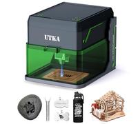 UTKA 10W Mini machine de gravure laser, graveur laser à grande vitesse 8000mm / min, coupe laser pour le bois, papier, plastique, cuir, métal peint, 3,93 * 3,93 pouces zone de gravure