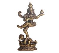 UTLODY Collier de méditation, 1 Mini Statue de Bouddha népalais rétro en Laiton à Quatre Bras, décoration Table, culte tibétaine, Ornements artisanaux