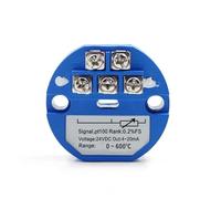 UTLODY Transmetteur de température Module transmetteur PT100 intégré Sortie 4-20 mA DC24 V Résistance Thermique RTD Capteur(0-600 Celsius)