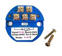 UTLODY Transmetteur de température Résistance Thermique intégrée RTD pt100 Module transmetteur 4-20MA Sonde capteur d'isolement 0-10V 0-5V(0-150C 4-20MA)