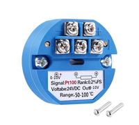 UTLODY Transmetteur de température RTD PT100, transmetteur DC24V Moins 50-100 degrés, Sortie 0-10V