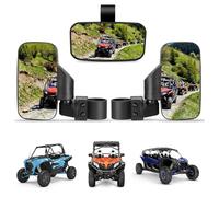 UTLODY UTV Rear View Mirror for Kawasaki Mule Pro-FXT 2015-2021 2022 2023 2024 2025 2026, Adjustable Foldable, Side by Mirrors, Fits 1.75-2 inch Roll Cage