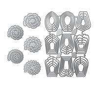 UTMACH 14 Pièces Matrice de Découpe Fleur 3D Ensemble de Matrices à Découper Ensembles de Matrices de Fleurs DIY Scrapbooking Fleurs Cutting Dies en Metal pour DIY Scrapbooking d'Album, Photo