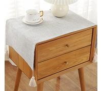 Utobanh Nappe de Table de Chevet, Nappe antidérapante, résistante à la poussière, pour Meuble TV, réfrigérateur, Machine à Laver, Petite Serviette carrée Universelle (40 x 90 cm, Beige Clair)