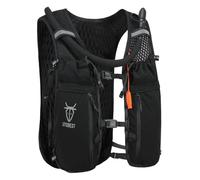 UTOBEST Gilet de course à dos d'hydratation léger de 10 l avec poche à eau de 2 L, noir, taille XL