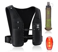 UTOBEST Gilet de course de 5 L pour homme et femme, gilet d'hydratation respirant avec bouteille d'eau de 500 ml, réfléchissant et double support de téléphone réglable, pour marathon, course à pied et