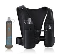 UTOBEST Gilet de course pour homme et femme, gilet d'hydratation sans rebond avec flasque souple de 500 ml, ajustement à deux étapes, s'adapte à tous les téléphones, équipement de course réfléchissant