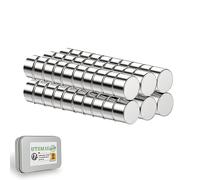 UTOMAG 60 Pièces Petits Aimants Puissants en Néodyme 5x3mm | Mini Disque Argenté, Magnets Ronds pour Modélisme, Réfrigérateur, Photos, Artisanat, Bricolage et Cartes