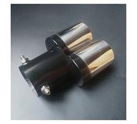 UTONGMU Embout Silencieux pour Jaguar XJ6 XKR XK8 XJS X320 X30 Universel Voiture Tuyau D'échappement Buse D'échappement Fin Accessoires(Double Tube Straight)