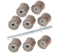 Utoolmart 10 x 10mm roue à lamelles 120 grains tête de meulage abrasive avec tige de 1/8 pouces pour outil rotatif 8 pièces